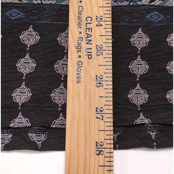 Lucky Brand Knit Top Womens Plus Size 3X Black Print Cap Sleeves‎ Boho NEW NWT - Picture 14 of 14